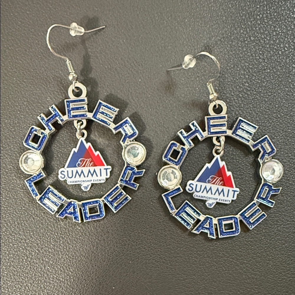 VARSITY ALL STAR CHEER SUMMIT CHEERLEADER OR CHEER MOM EARRINGS - Picture 2 of 5